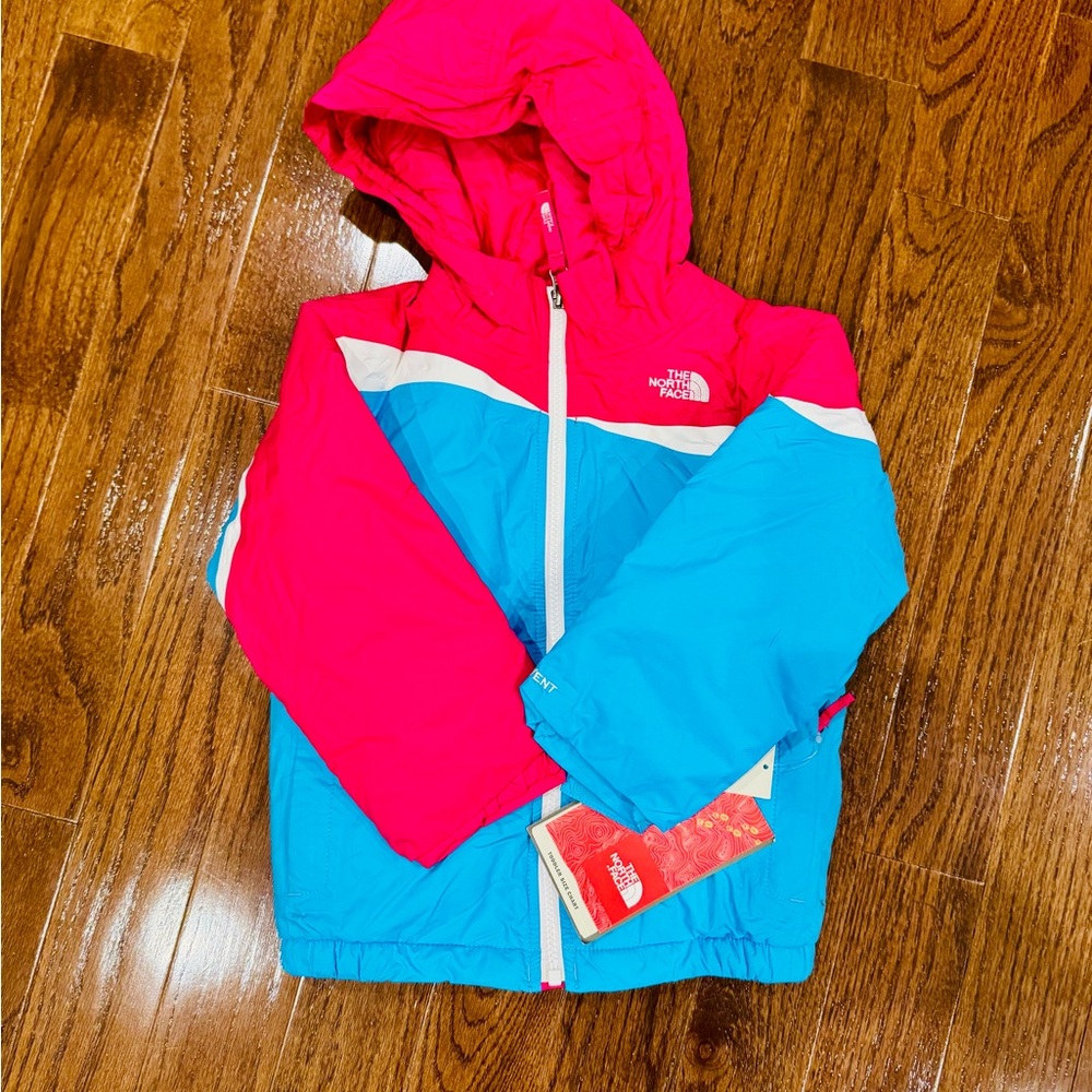 The North Face Youth Pink and Blue Hooded Jacket New with Tag 4T